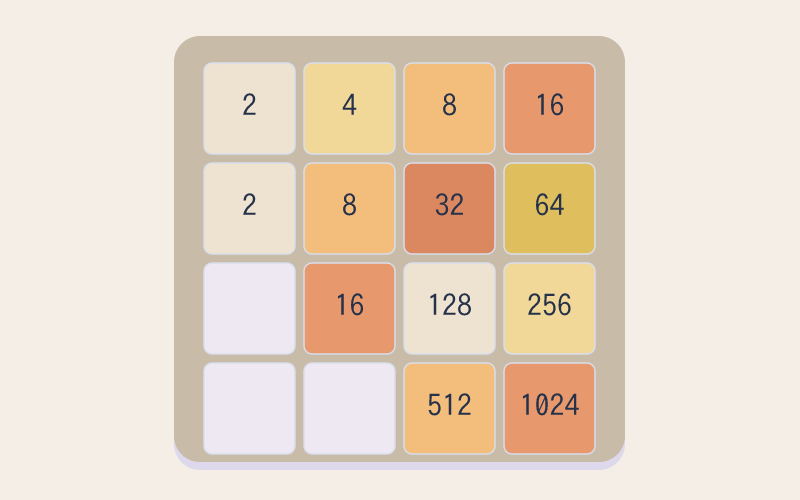 2048 Merge game cover illustration