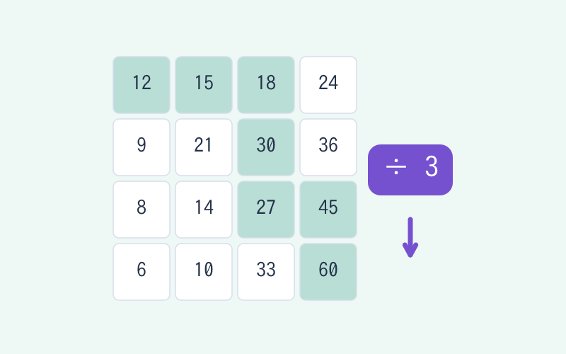 Divisibility Rules Maze game cover illustration