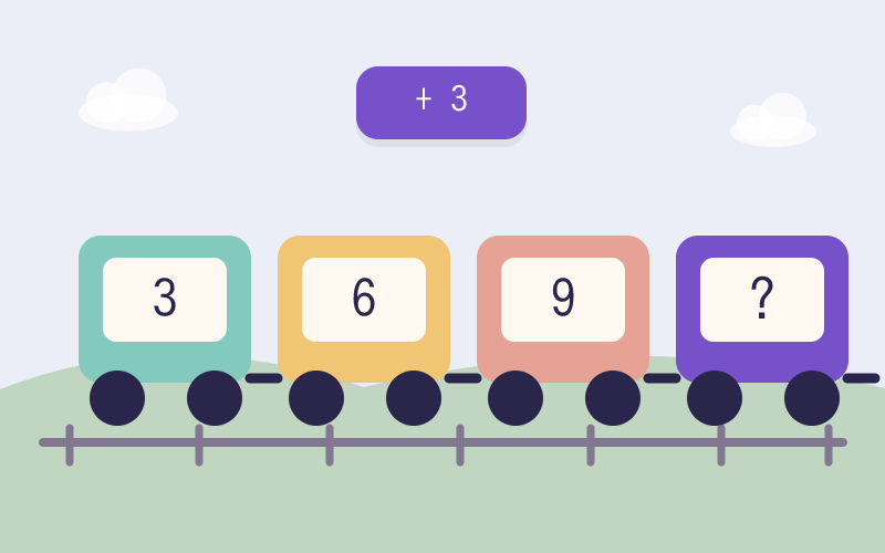 Number Patterns game cover illustration