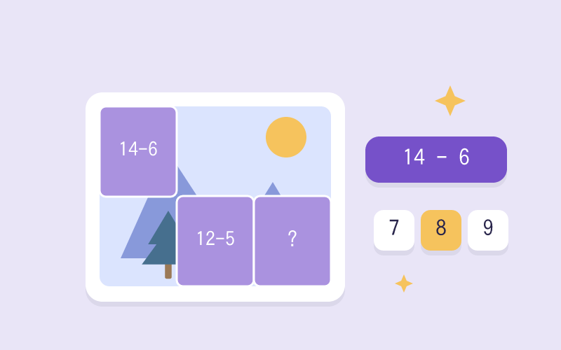 Subtraction Puzzle game cover illustration